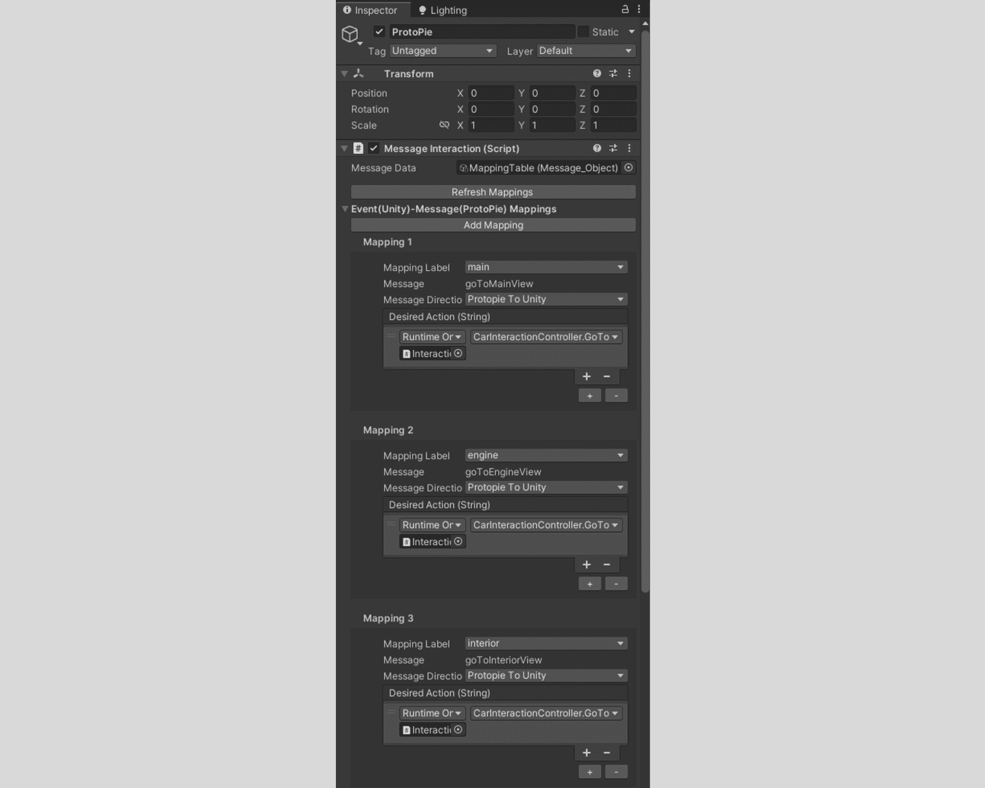 メッセージインタラクションのカスタマイズ