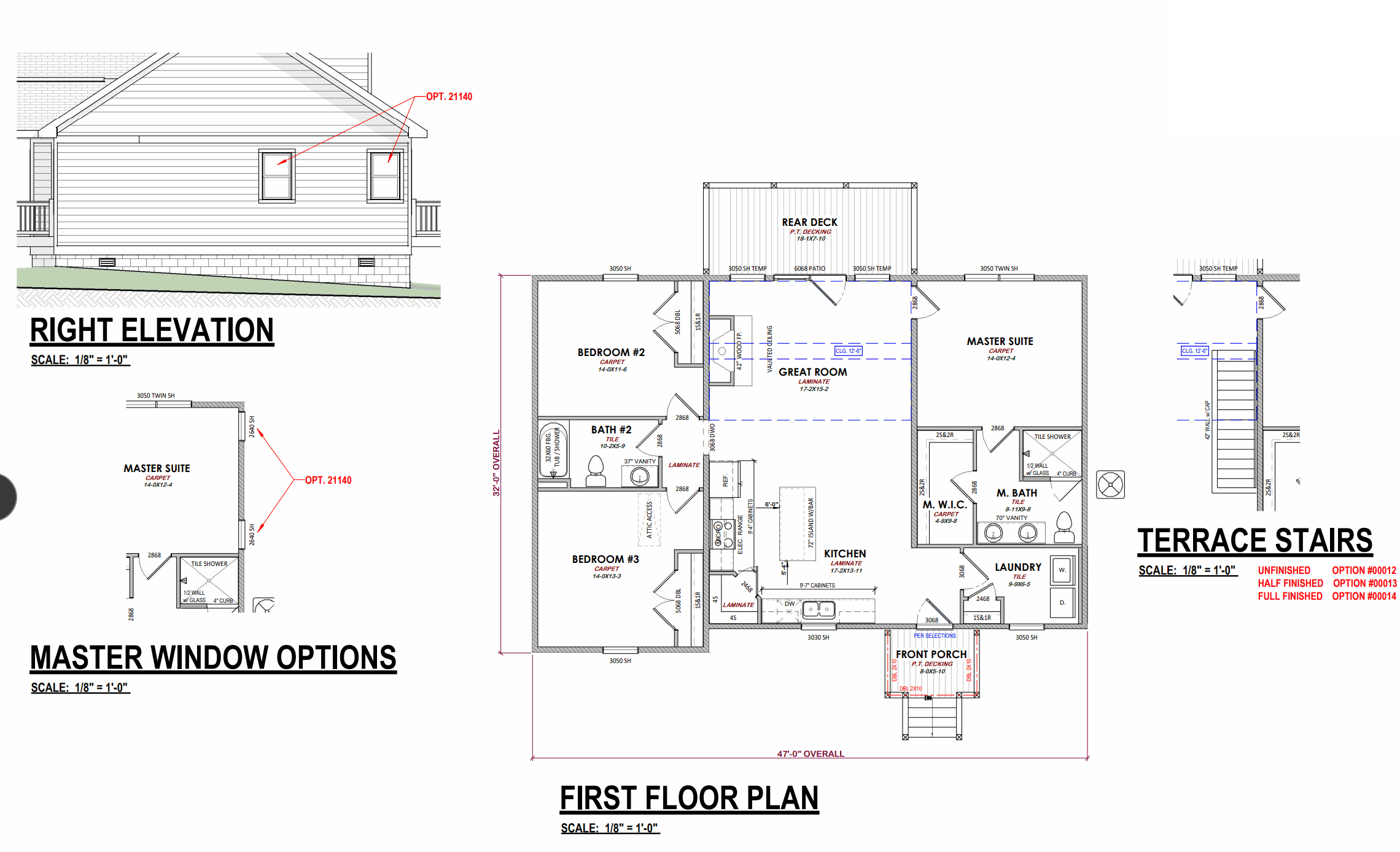 3 bed, 2 bath custom home floorplan