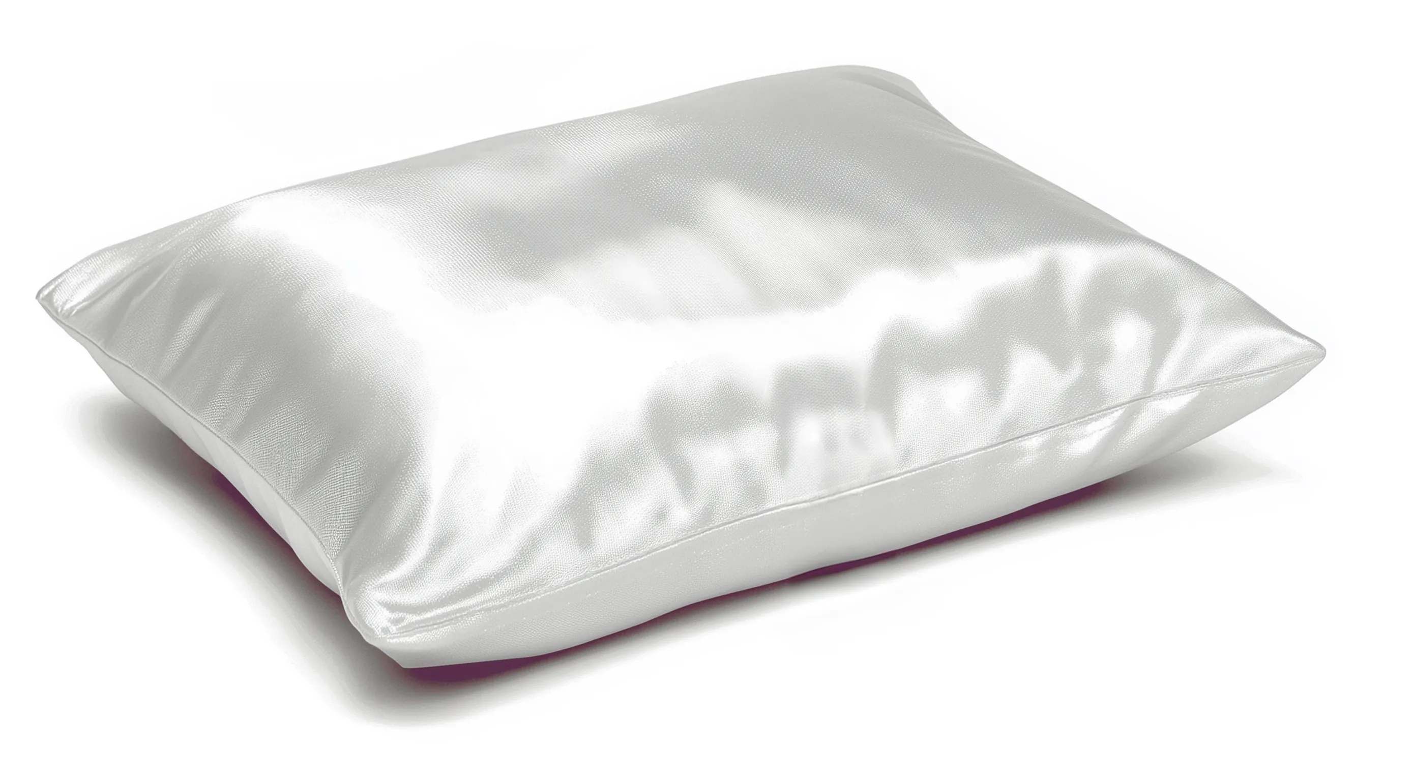 Pillow with a silk pillow case on