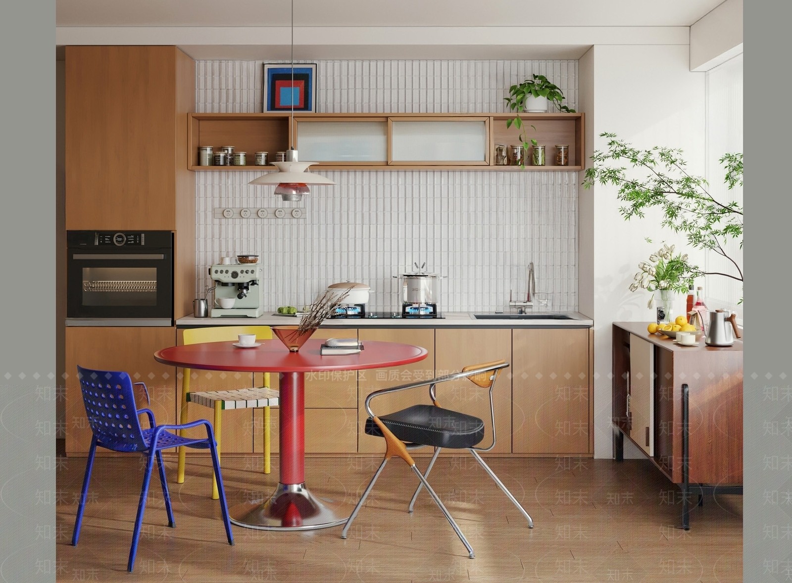 material samples on a grey surface