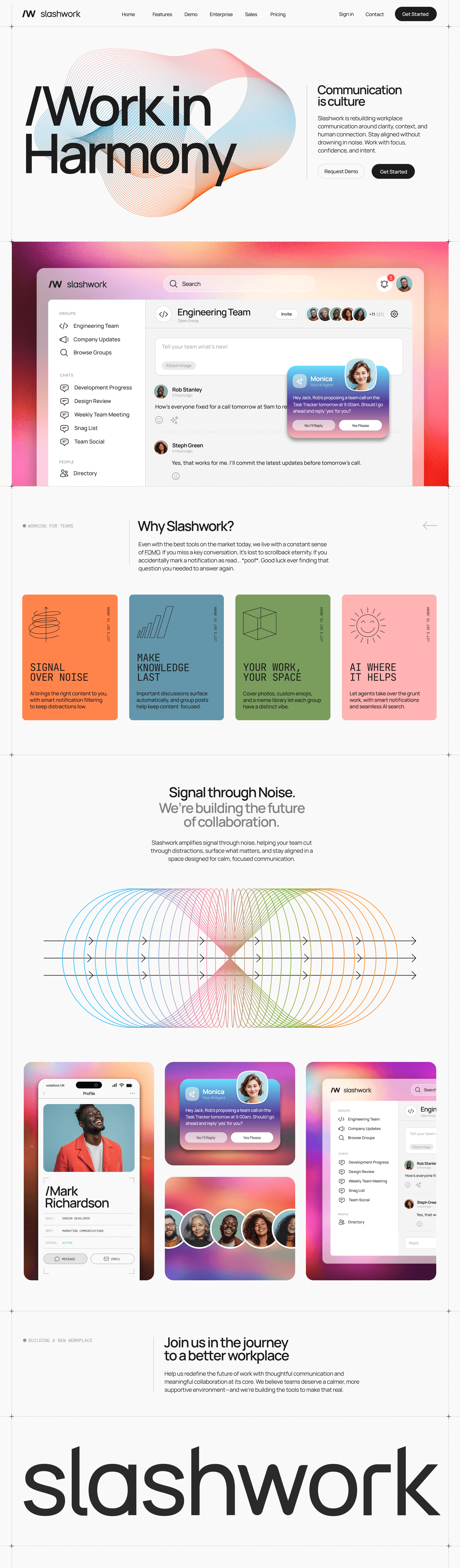 Slashwork website homescreen
