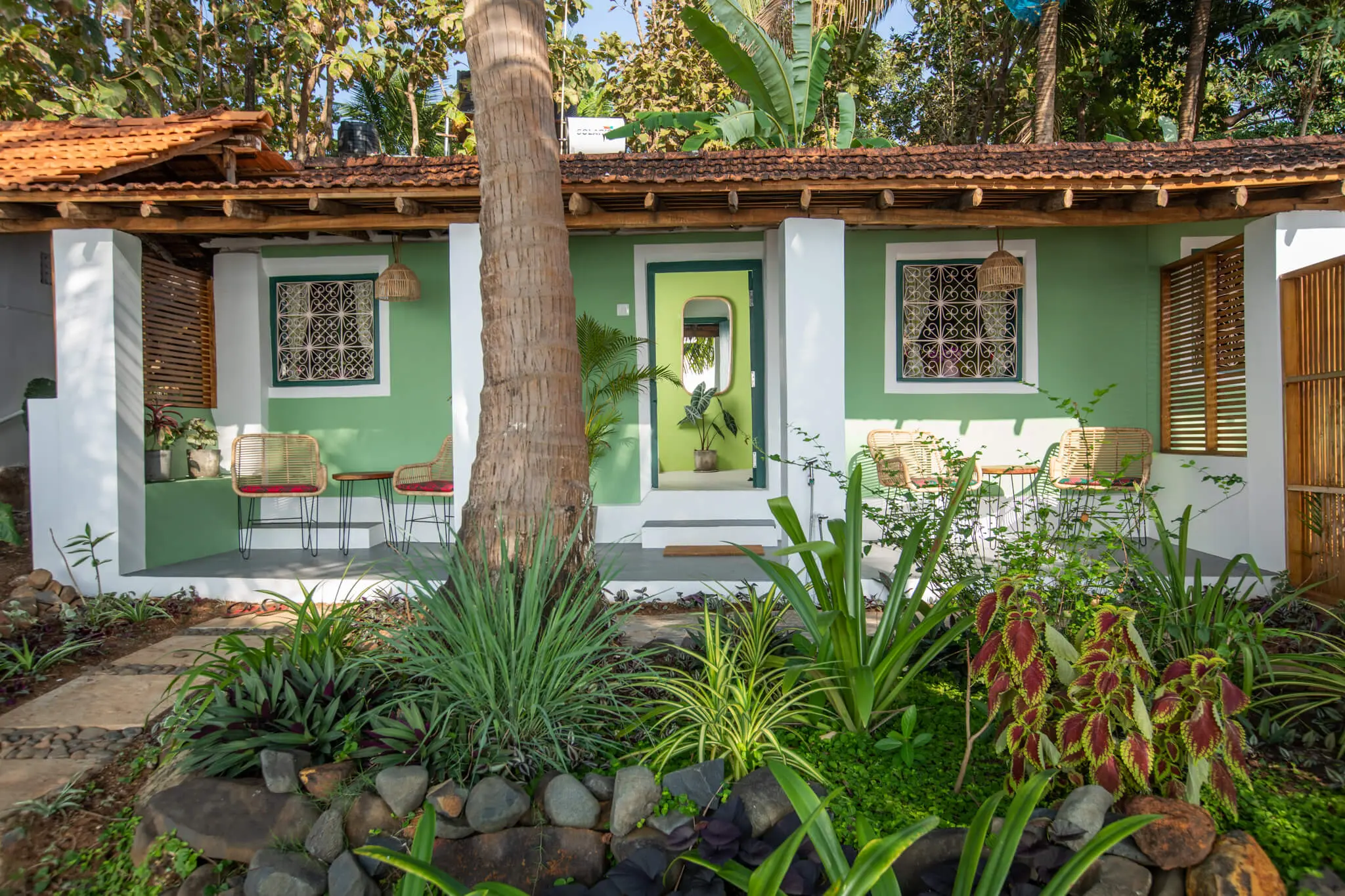 Sea View Family Room's cottage and veranda at Casa Jaali