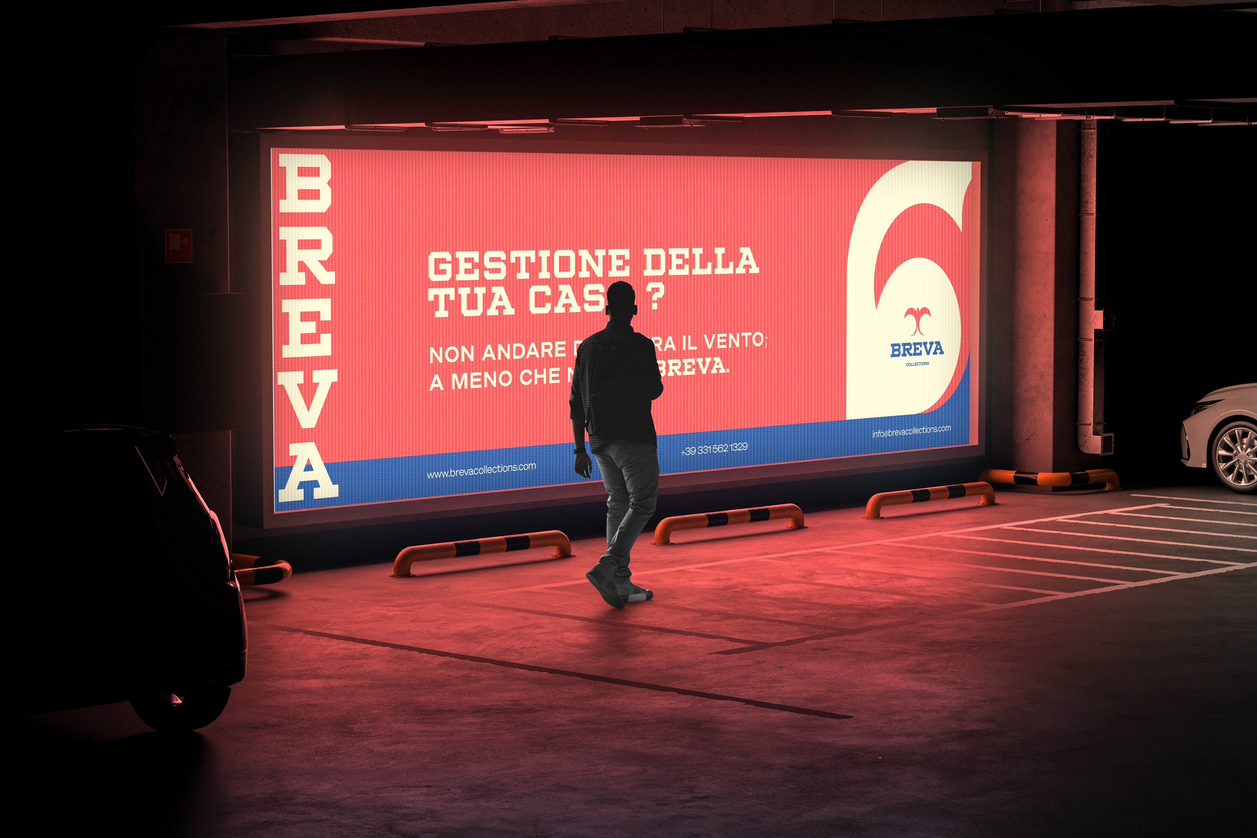 Neon boy with laptop