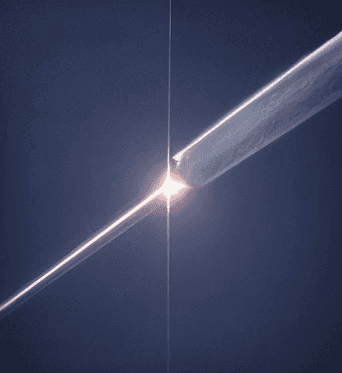 Focus blends: beam of light focused to a point