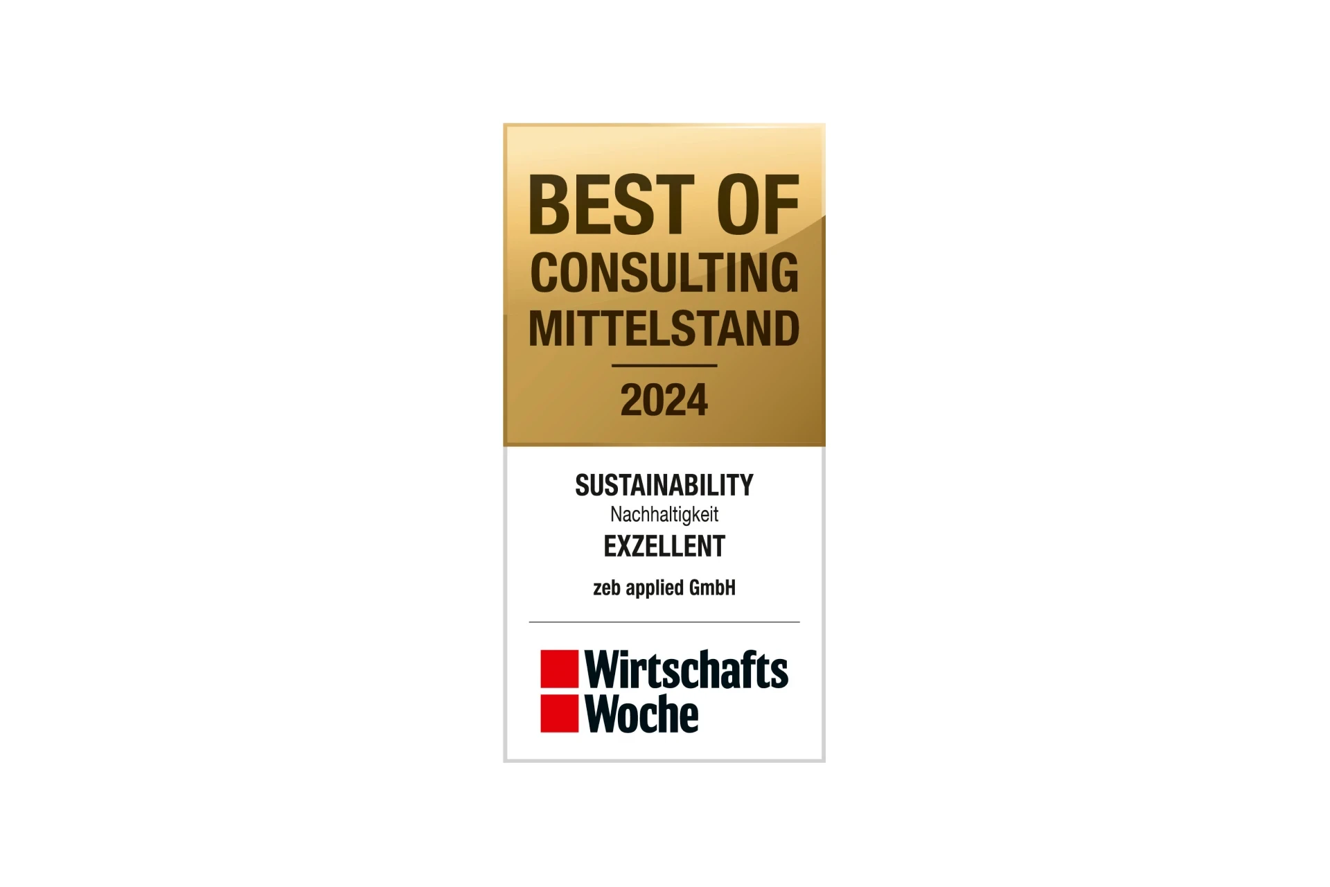 Best of Consulting 2024 Siegel zeb.applied gmbh