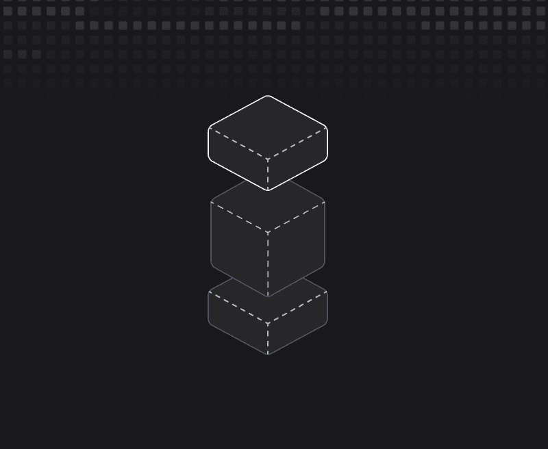 A minimalist image featuring a white cube against a solid black background, emphasizing geometric simplicity.