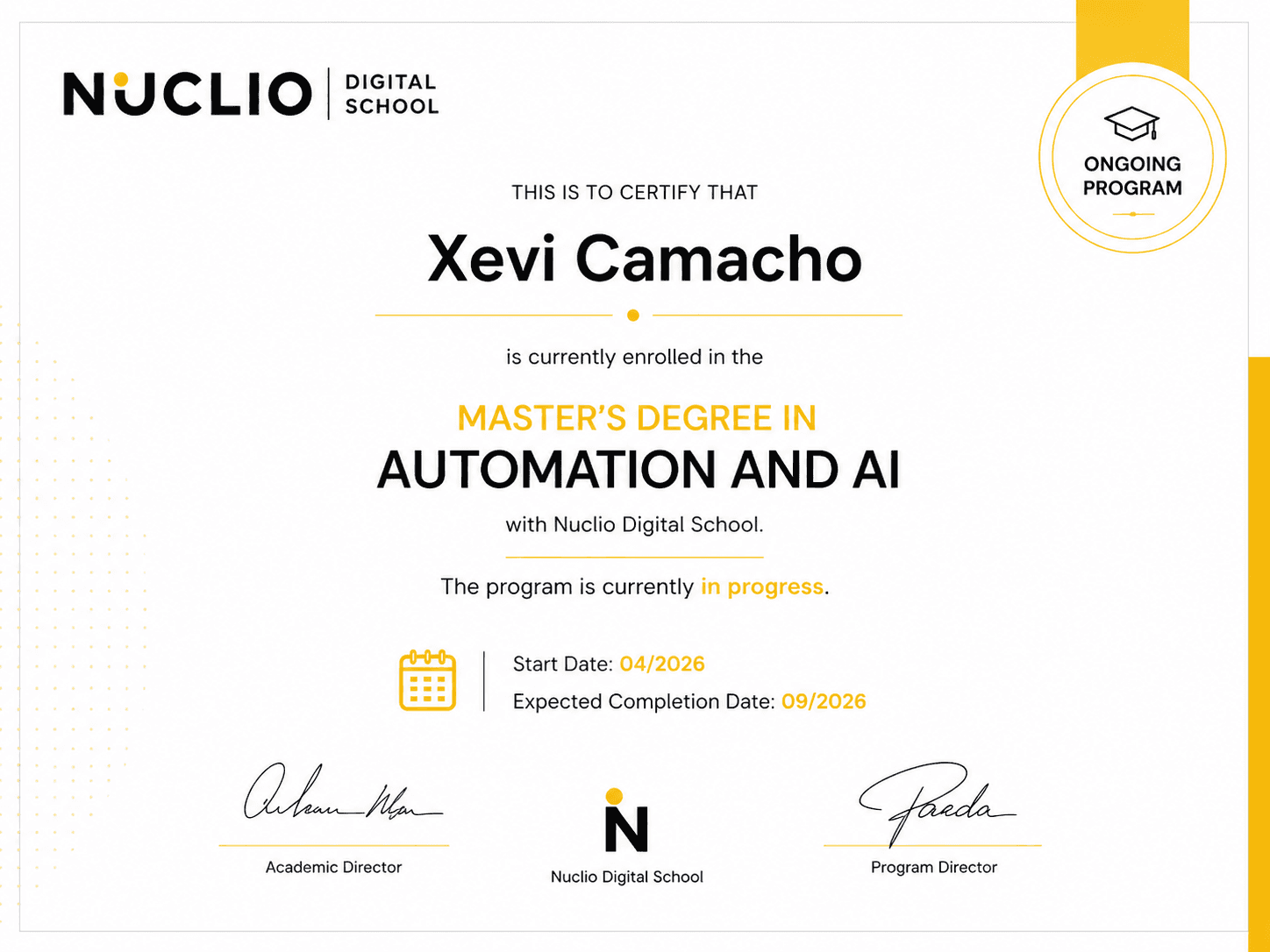 Nuclio Automated and AI Diploma