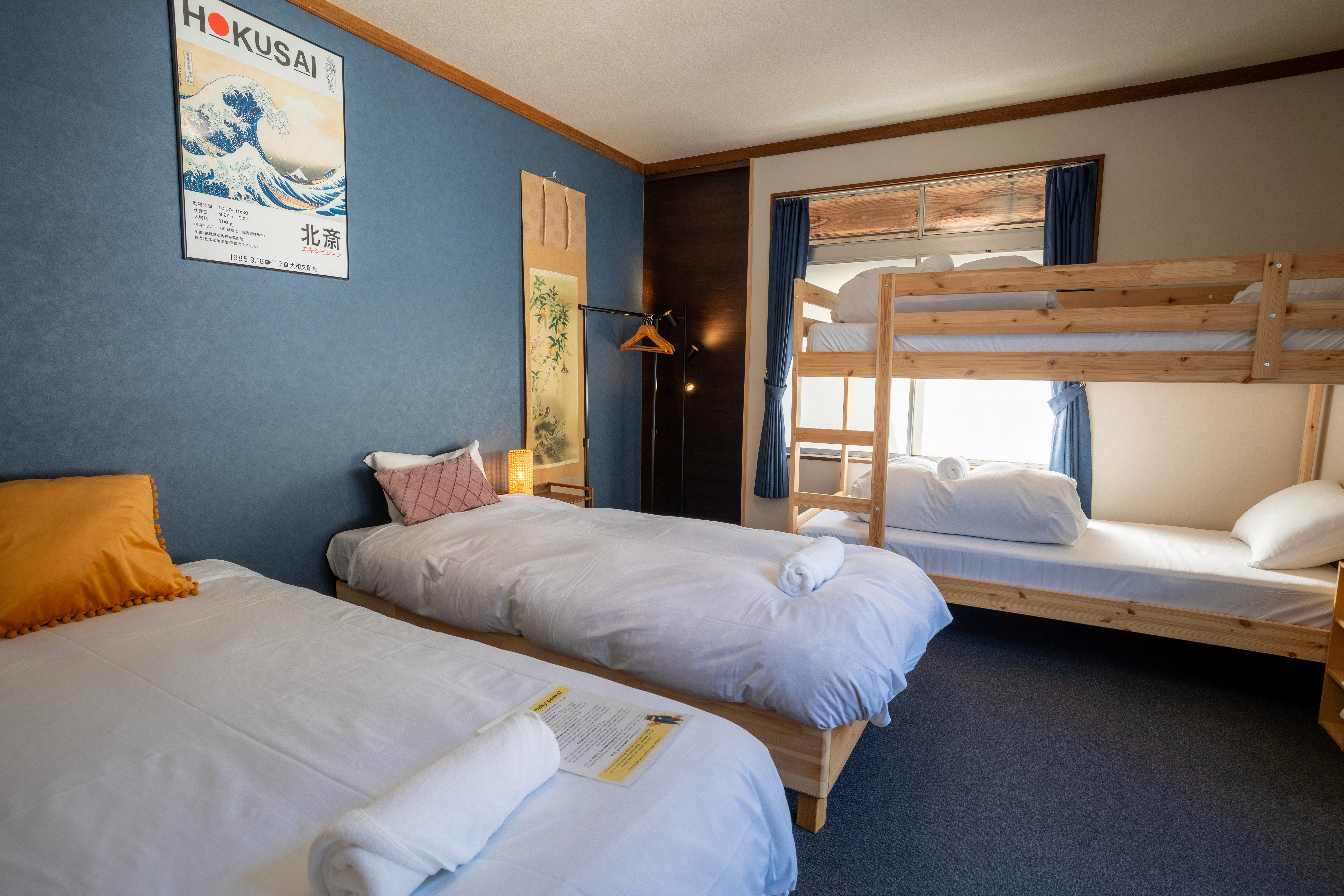 Quad room interior at Sneaky Peaks, Hakuba