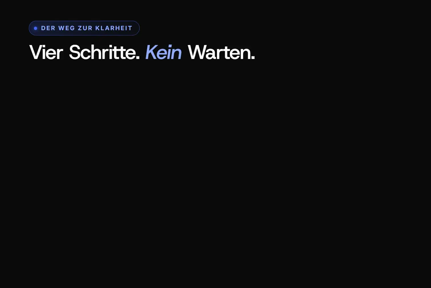 Animation: Vier Schritte zur Klarheit: dich klären, Moment wählen, klar sagen, Reaktion lesen