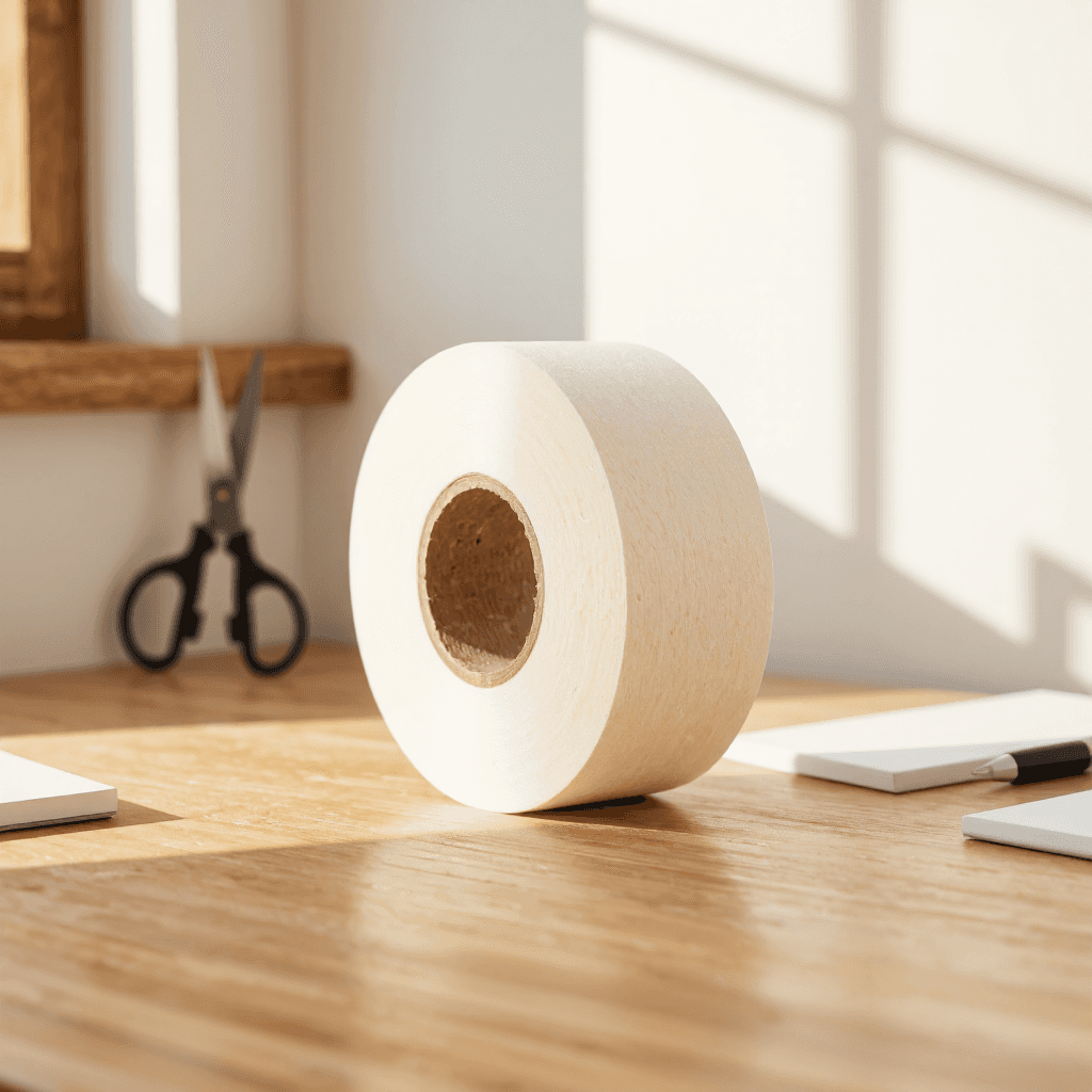 product photography of a roll of adhesive tape used for various purposes