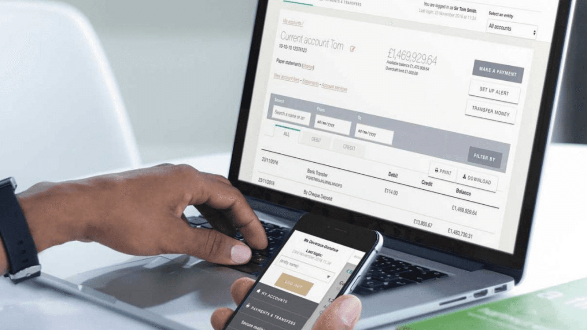 Navigating Weatherbys bank website