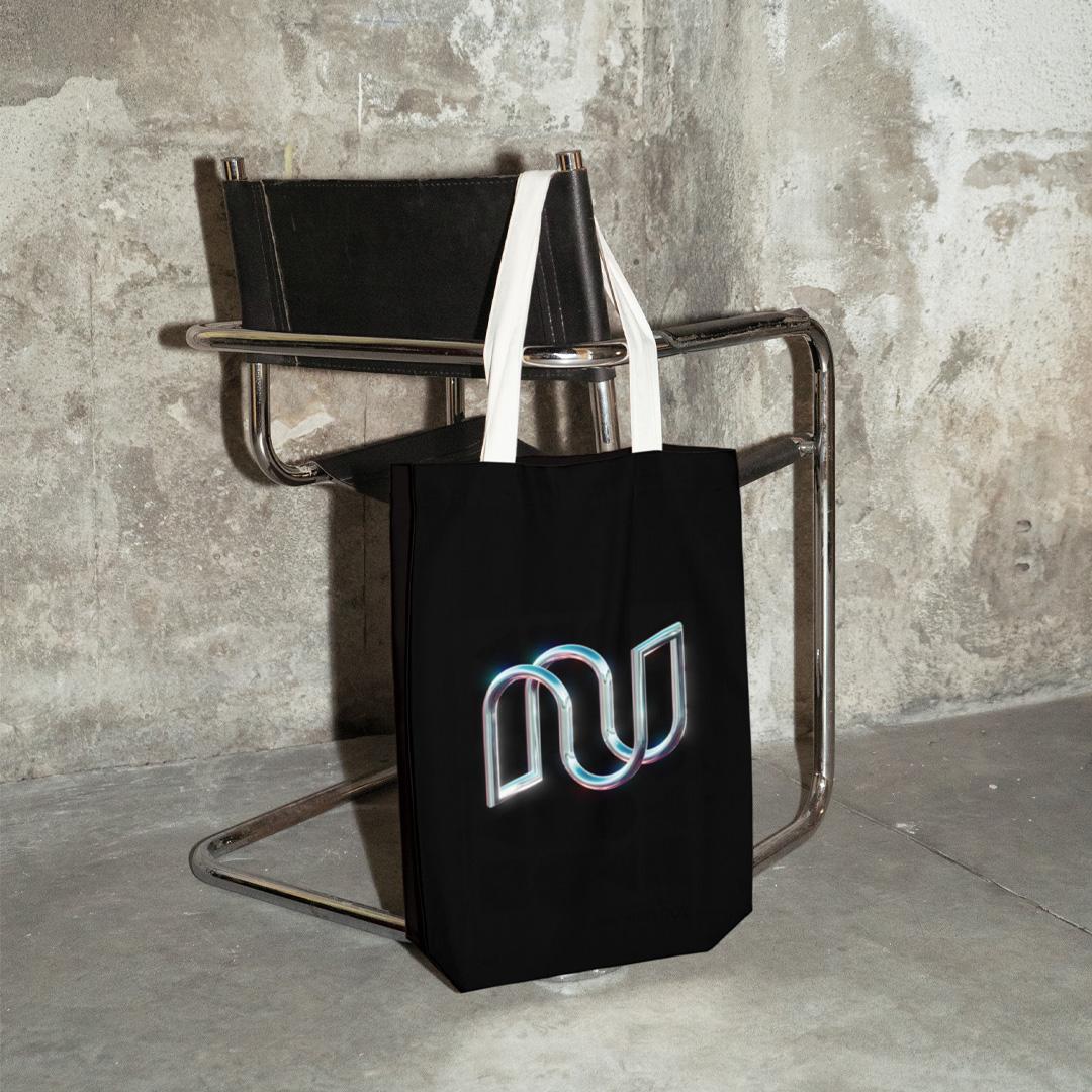 tipota design studio branding for agile studio agile logo made in chrome on a tote bag