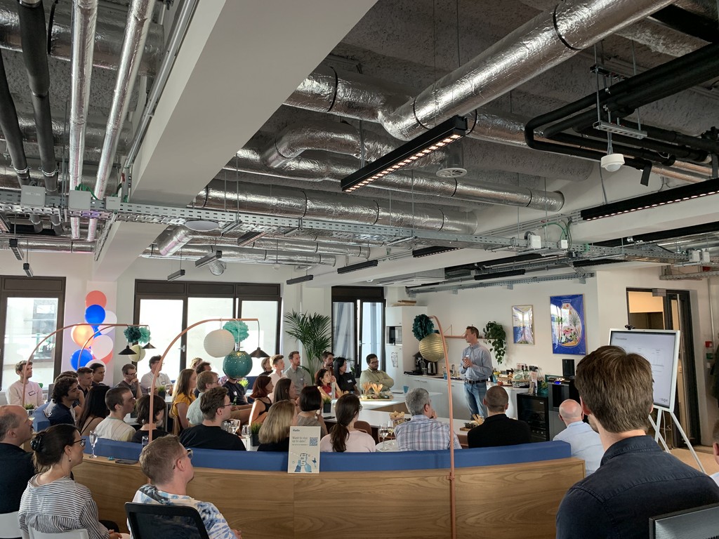 speaker and participants during the AI Talks