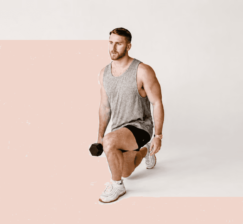 Dr. Jordan Prunty demonstrating a workout exercise.