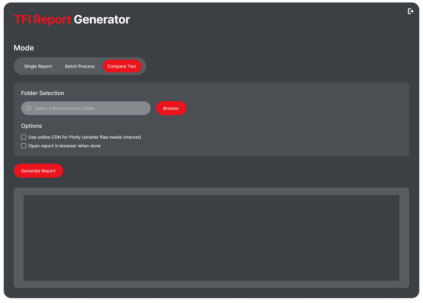 Dark high fidelity Report generator