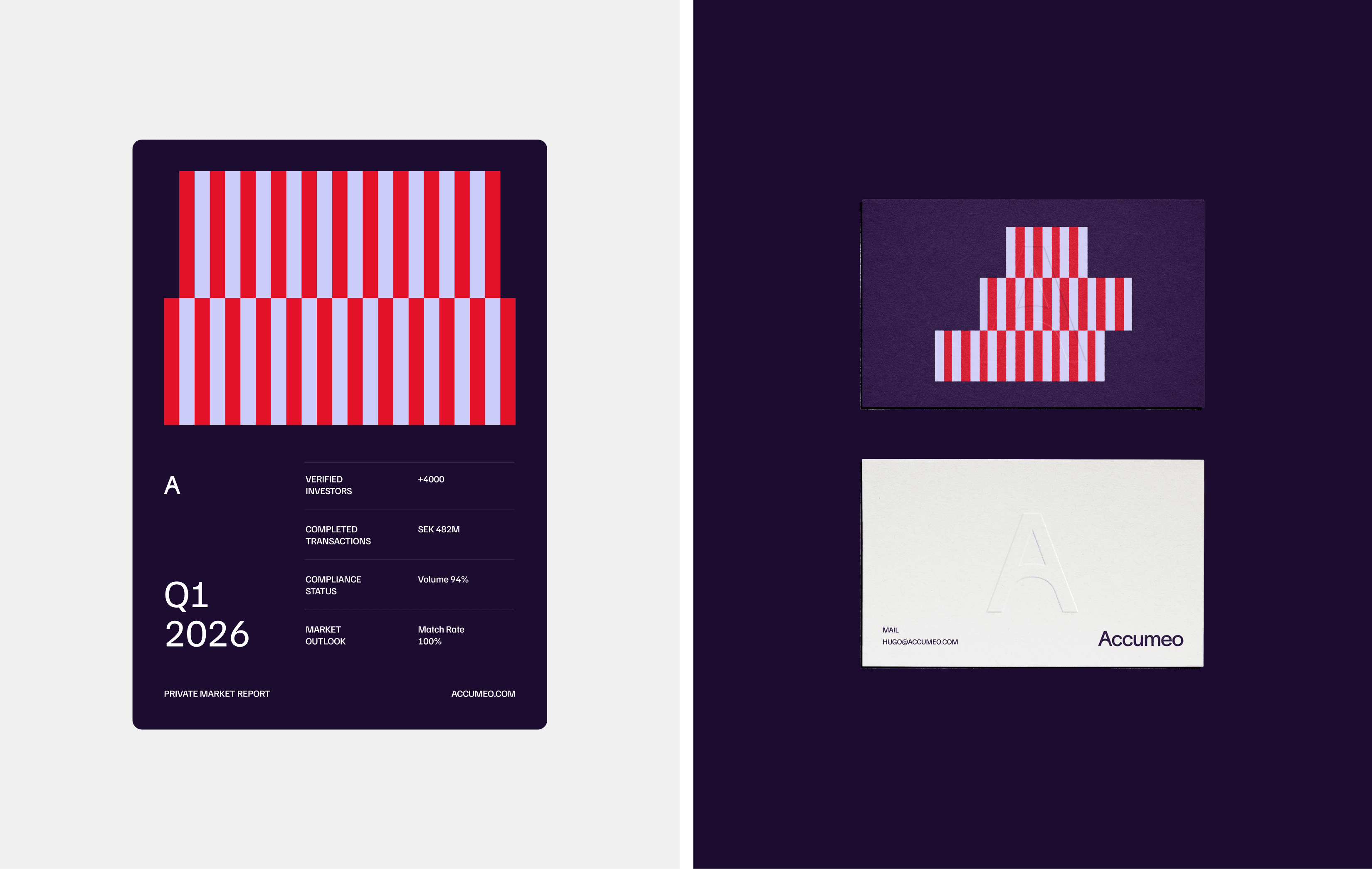 Accumeo Print Design for Stationary and Market Report