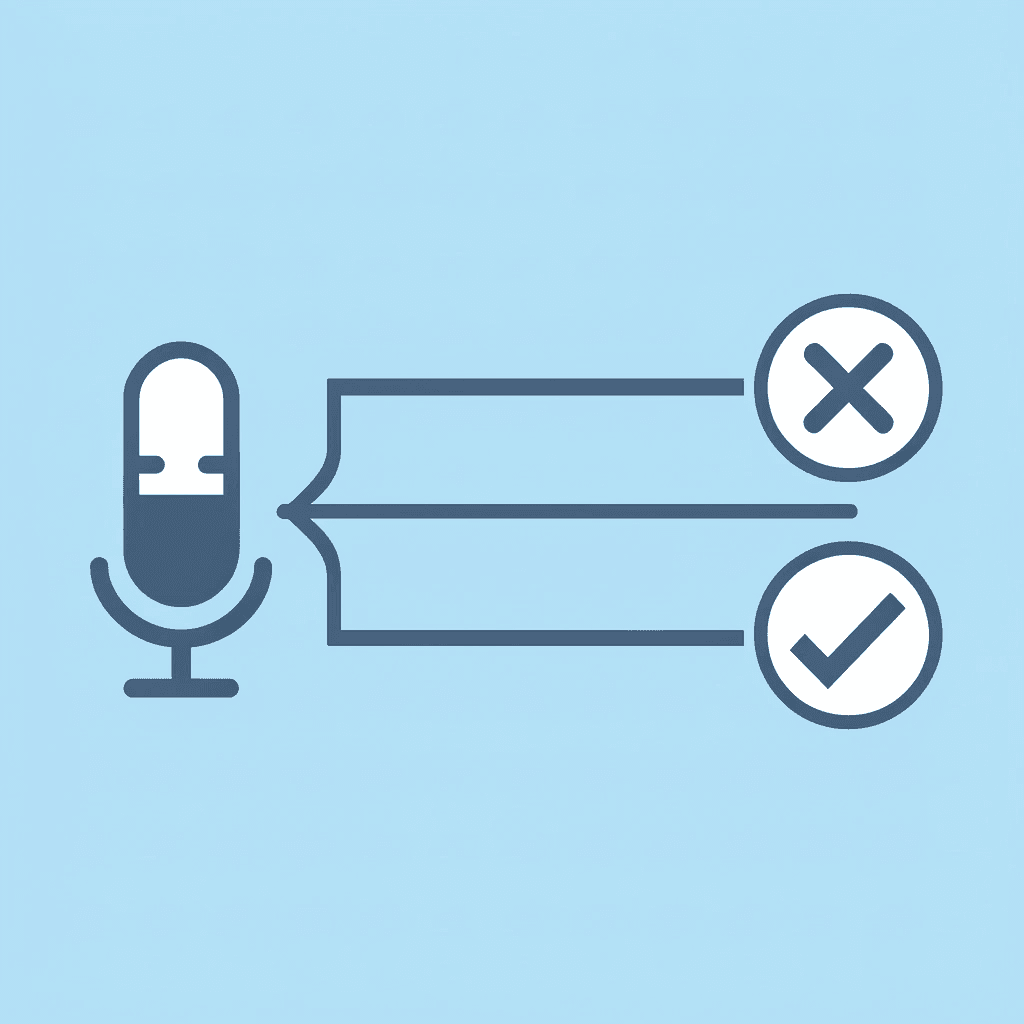 Decision point splitting into two paths: one leading to abandoned tasks, one to successful narration