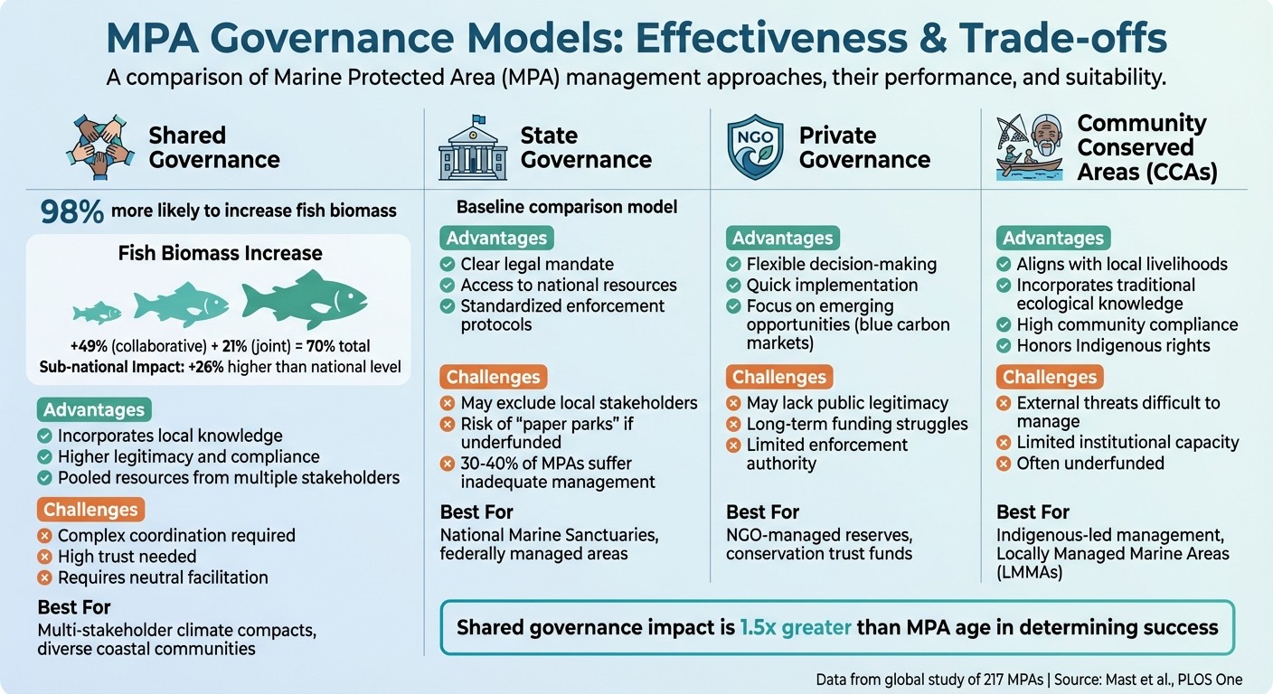 Marine Protected Area Governance Models: Effectiveness Comparison