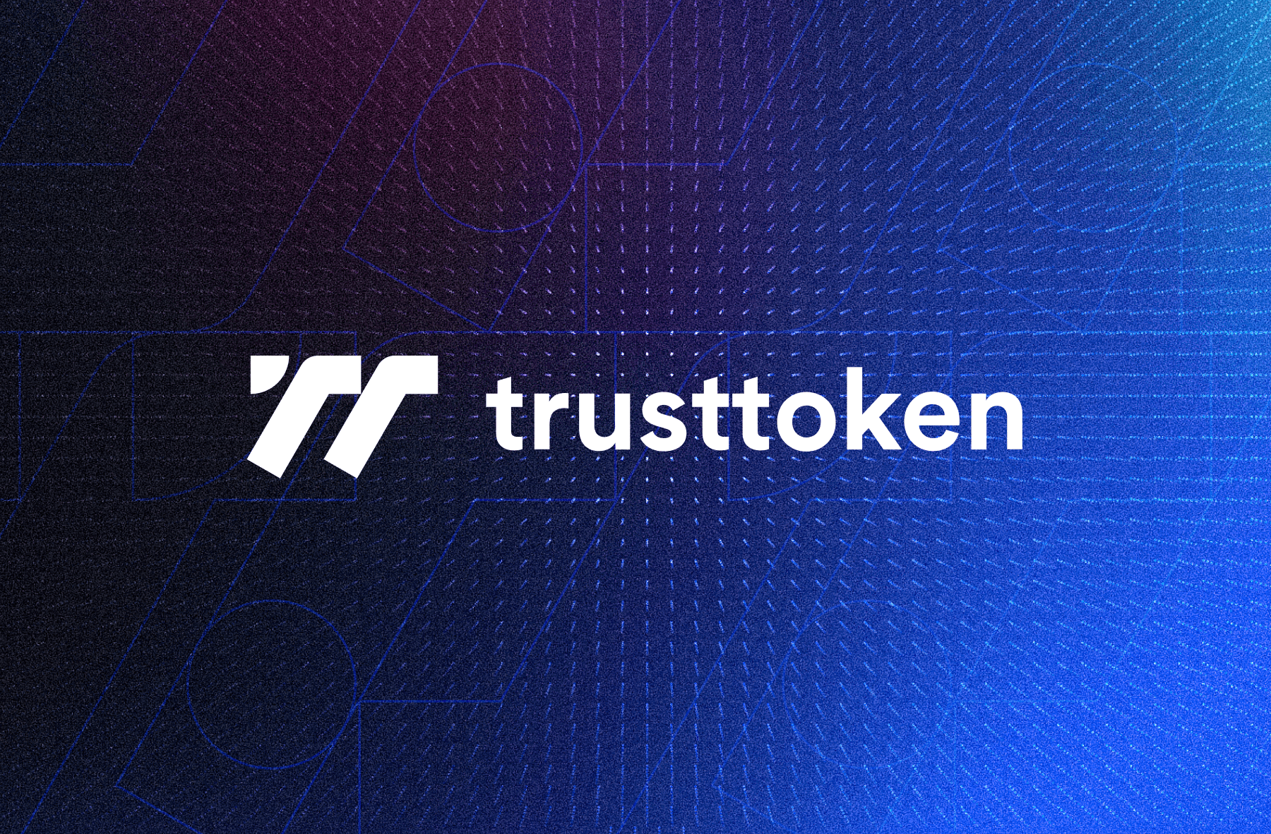 TrustToken Logo on Gradient Background