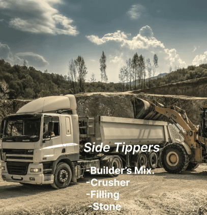 Image of a Side Tipper Truck being loaded