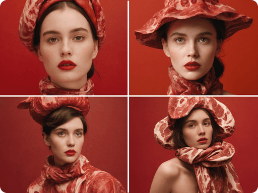 Women wearing red scraf