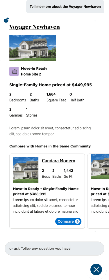 Tolley providing information and comparison recommendations