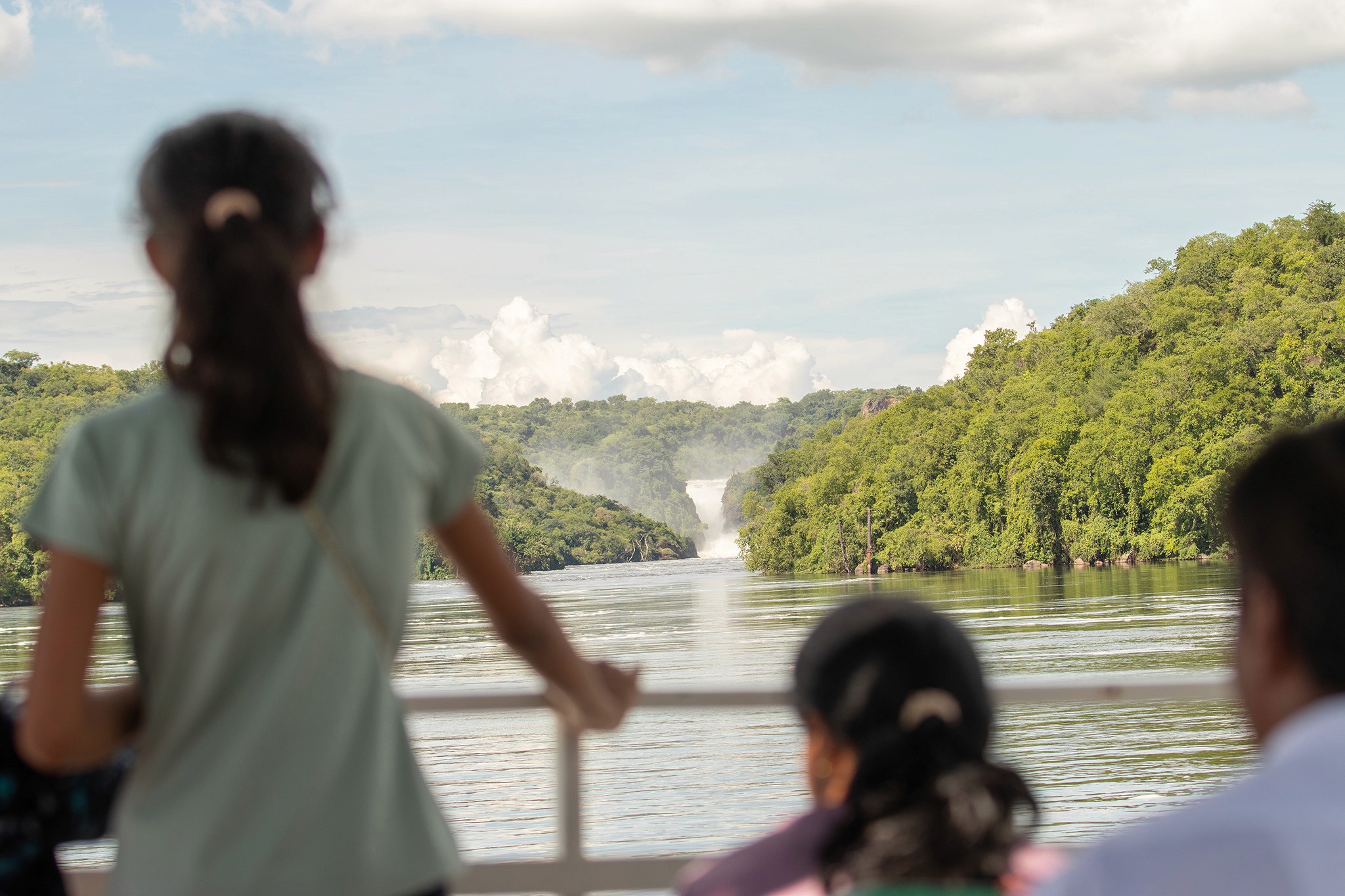 Tourists observing Murchison Falls