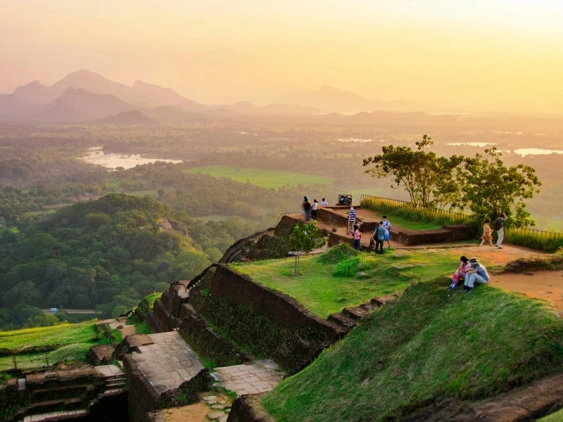 Sigiriya viewpoint overlooking lush landscapes