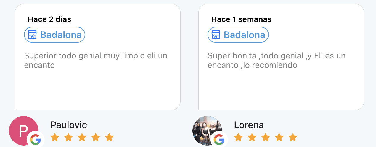 widget de reseñas