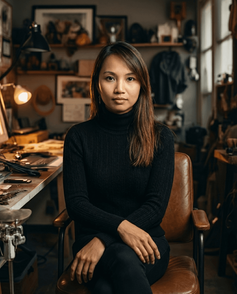 Geargina Tan COO of WTFox.ai posing for a shot