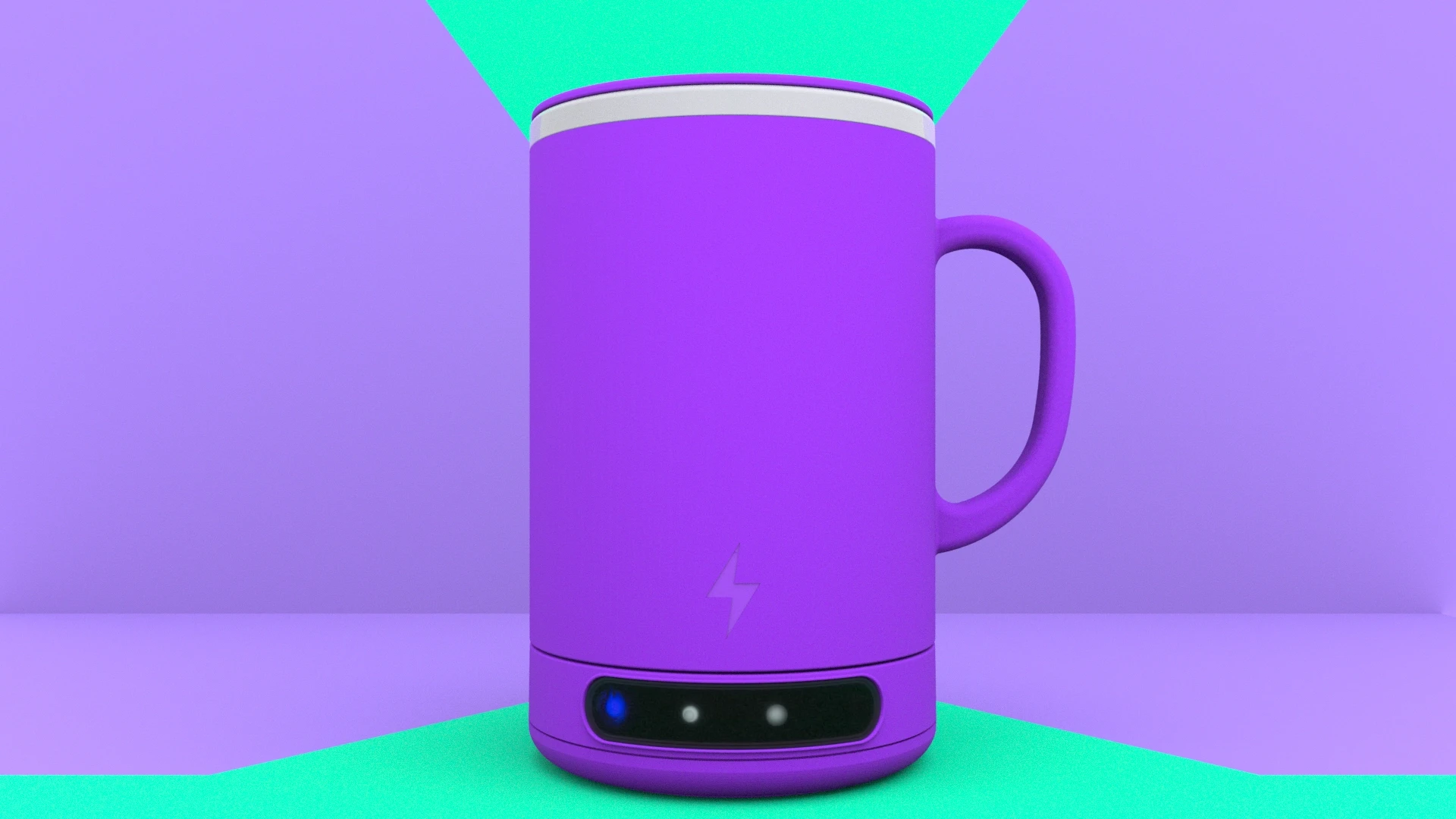 Branded product render for Bolt self heating mugs