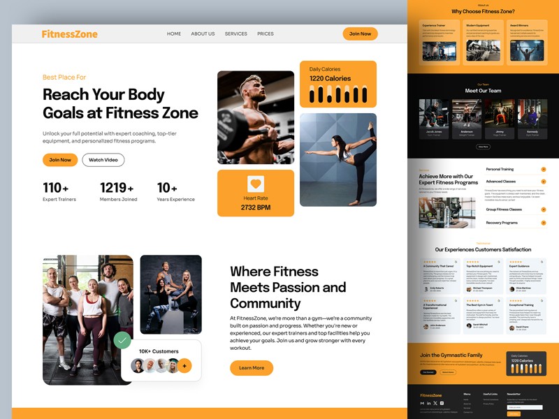 Fitness Zone ghl gym fitness website template 