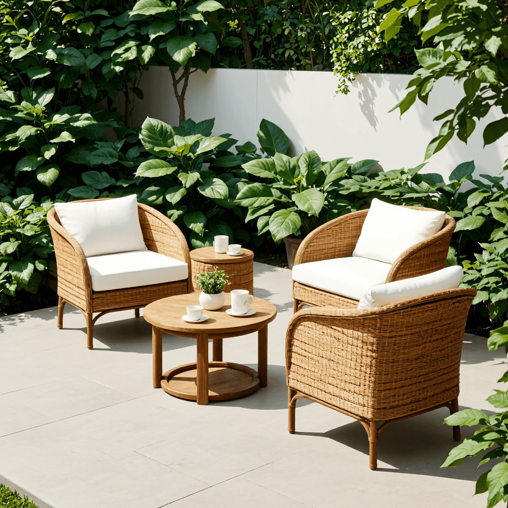 product photography of outdoor furniture set