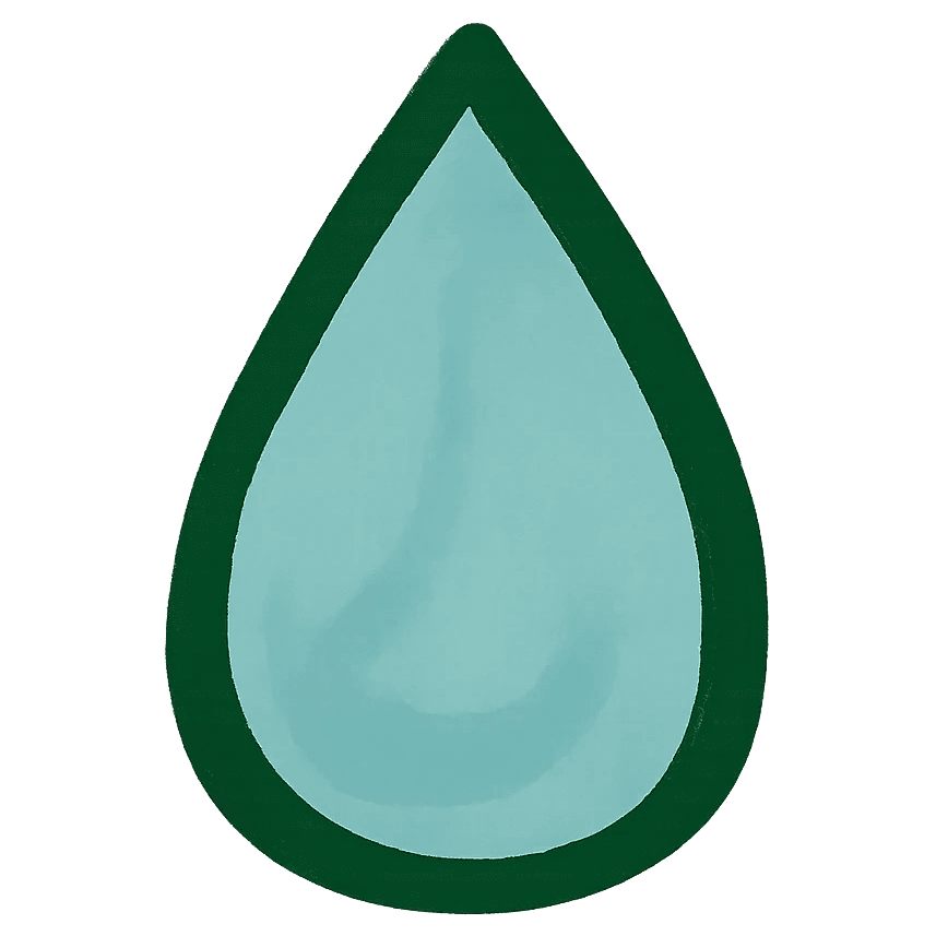 Icon von einem Wassertropfen - Klares Wasser für die Bewässerung