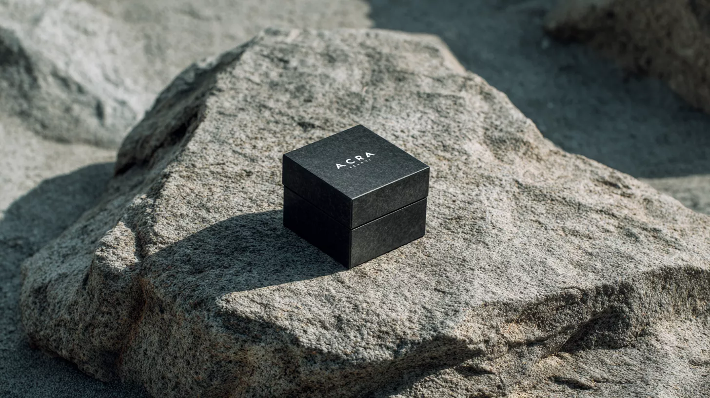 black box placed on rock