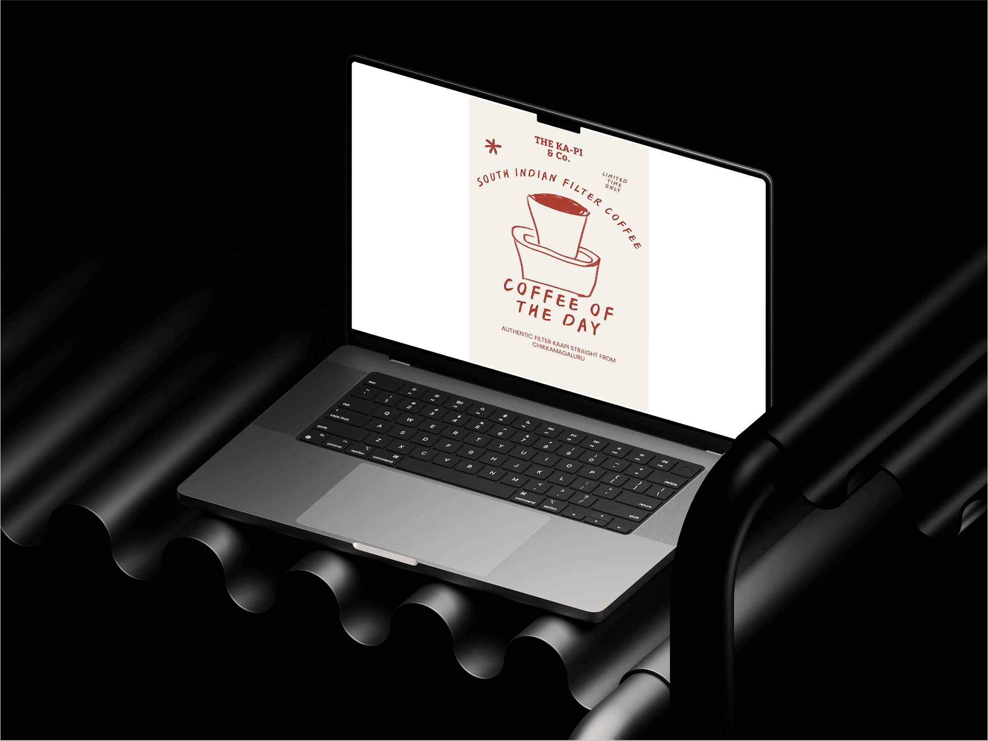 A mockup of a Macbook with notch