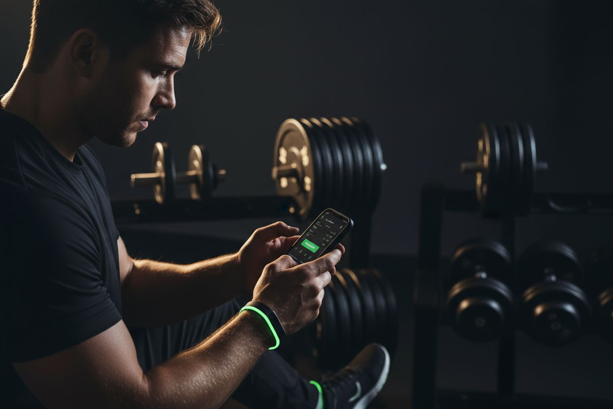 Tracking full body workout progress on smartphone app