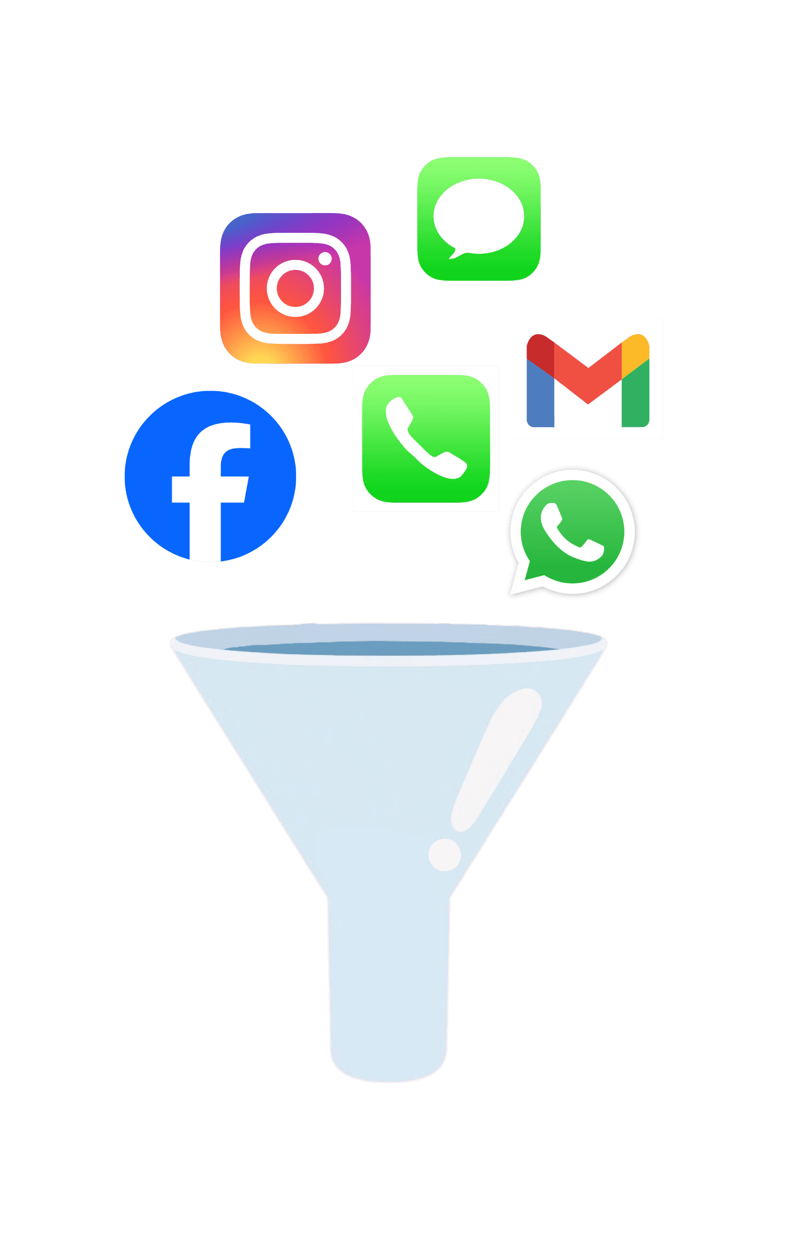 apps falling into a funnel