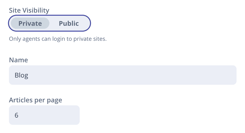 Docs Public and Private Sites