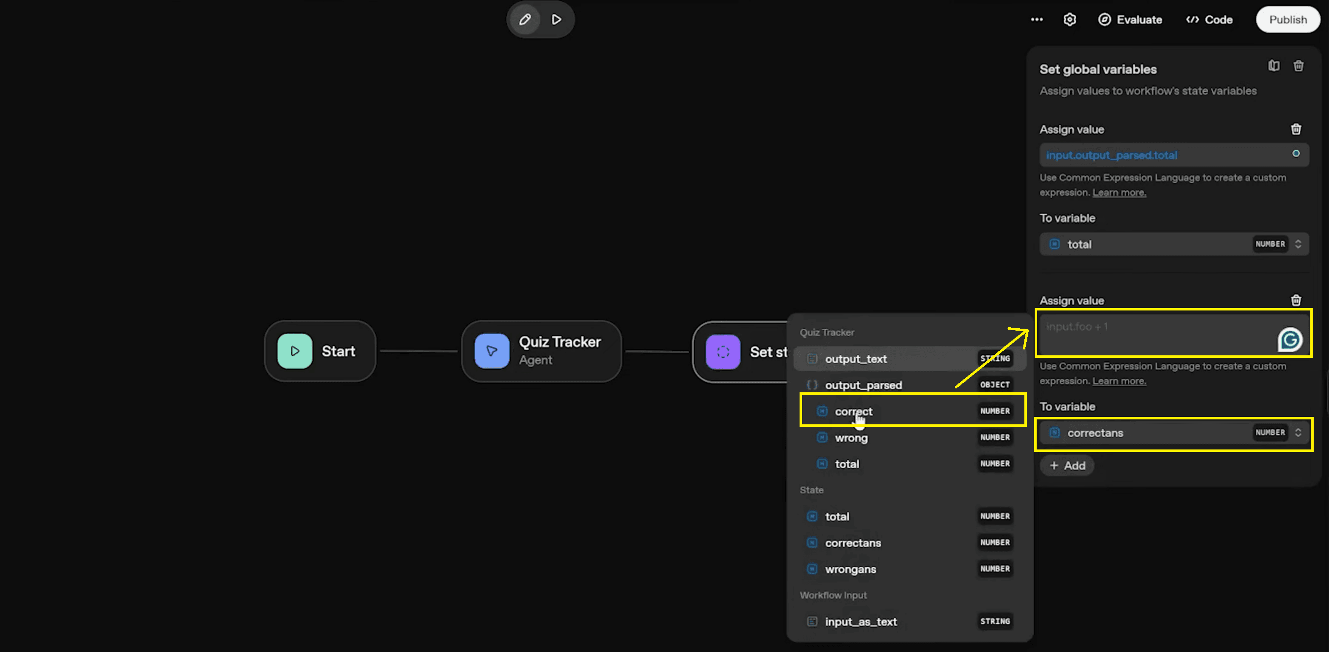 11. add wrong ans. variable