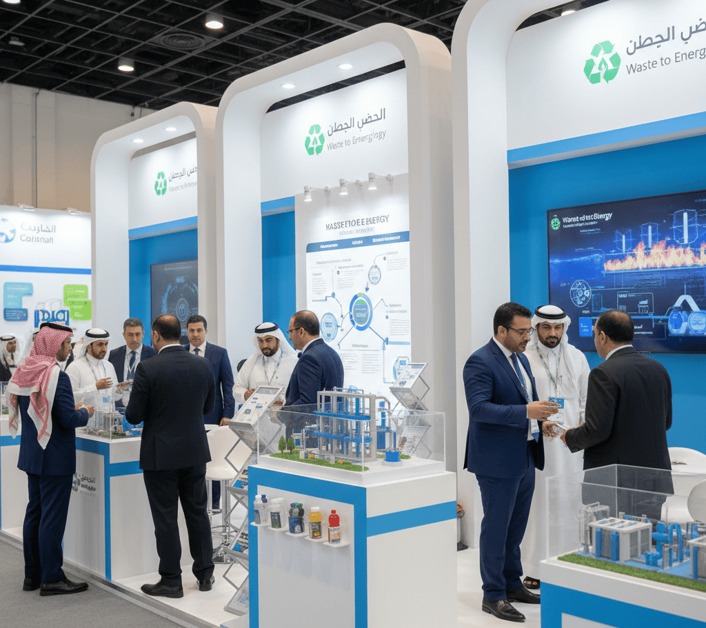 Environmental technology exhibitors showcasing water treatment, recycling, and waste management solutions at IFAT Saudi Arabia 2026, highlighting B2B sourcing and lead capture opportunities.