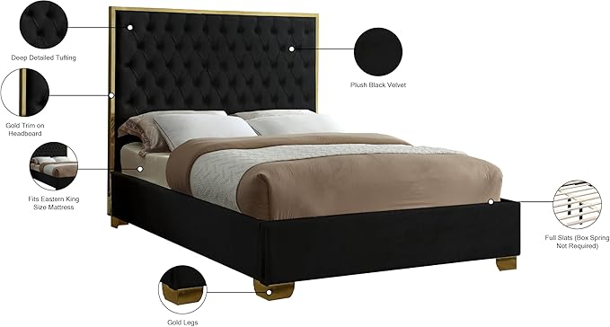 Enjoy a seamless blend of form and function with the lana upholstered bed, tailored for you.