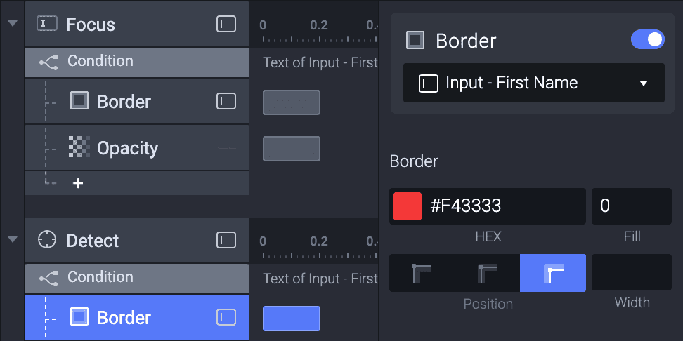 Add a Border response to the input