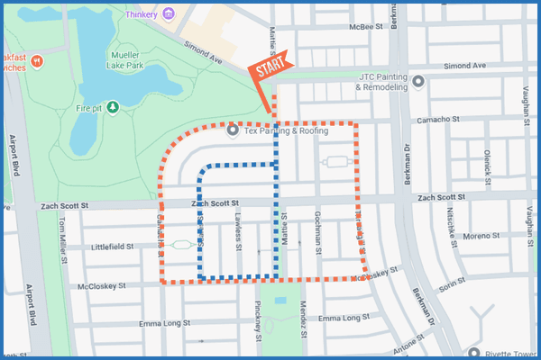 Our current favorite walk(s) in Mueller