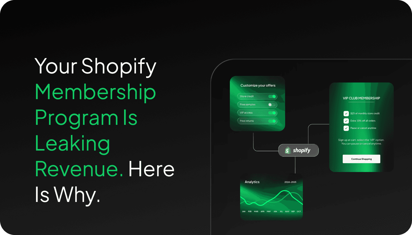 Best Shopify membership apps dashboard showing recurring revenue growth and customer retention analytics for DTC brands