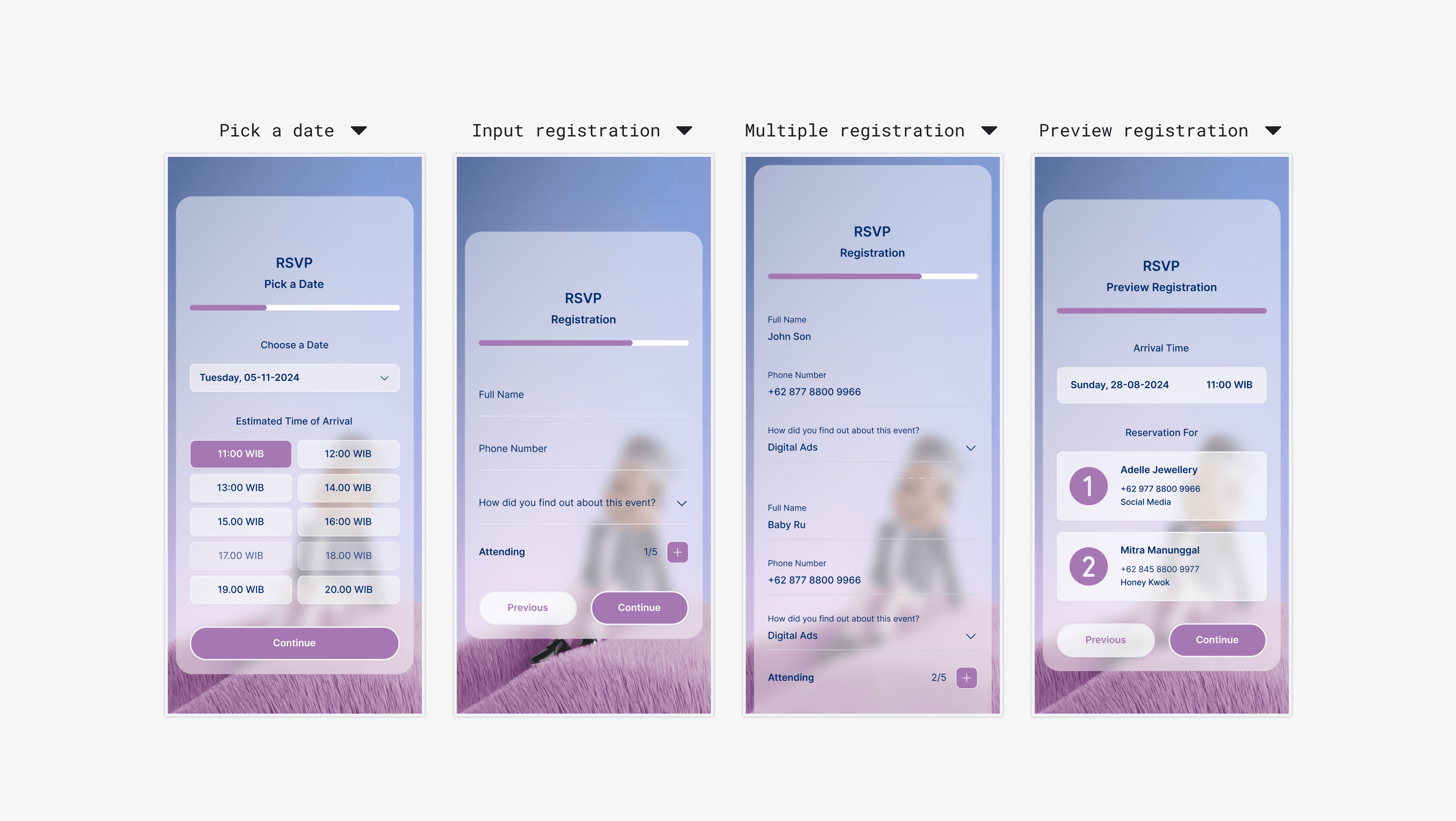 3 Step Registration Form