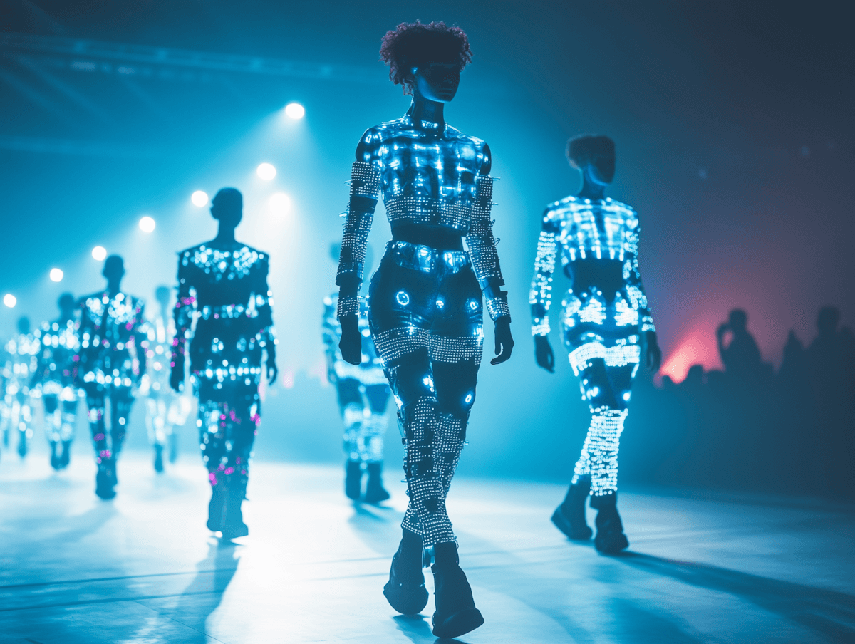 AI robots in digital scene