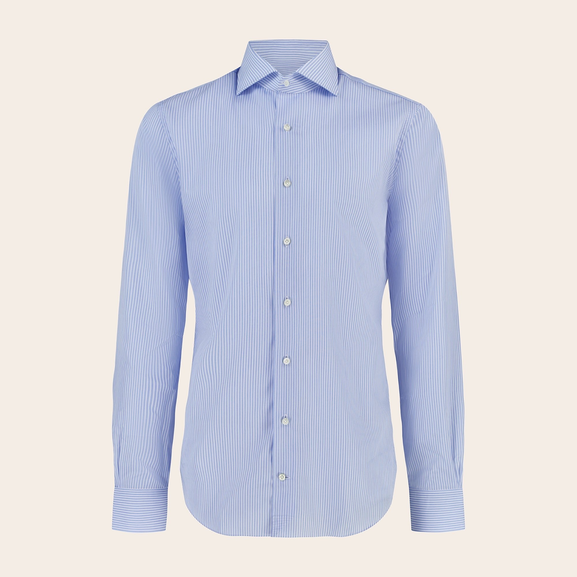 Adda River Thin Blue Stripe Shirt - Mandelli UK