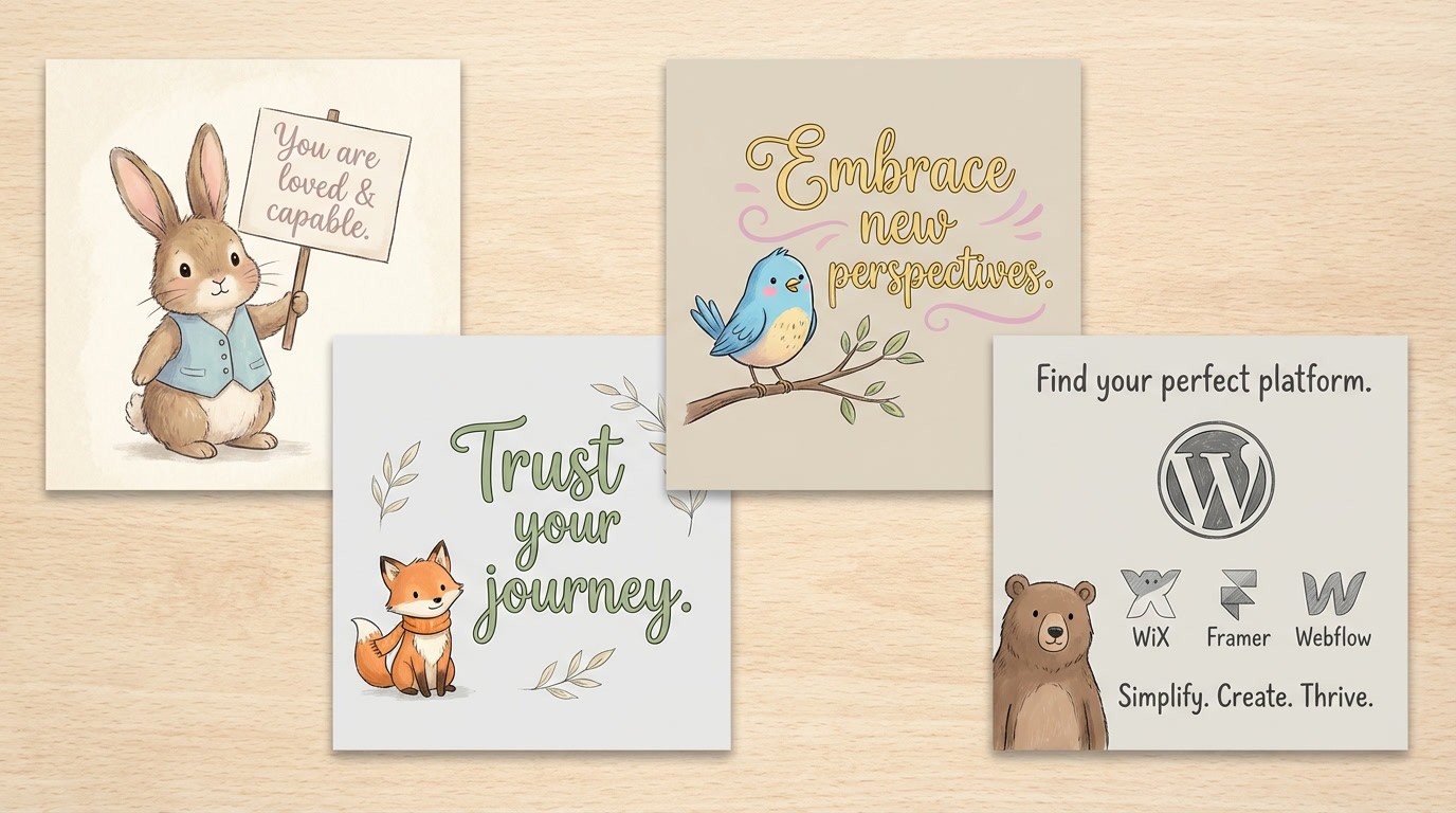 One example compares WordPress to other CMS platforms like Wix, Framer, and Webflow, etc