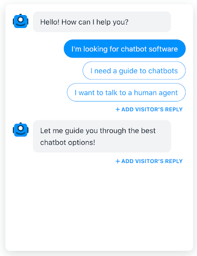 An image showing how SendinBlue Conversations bot works